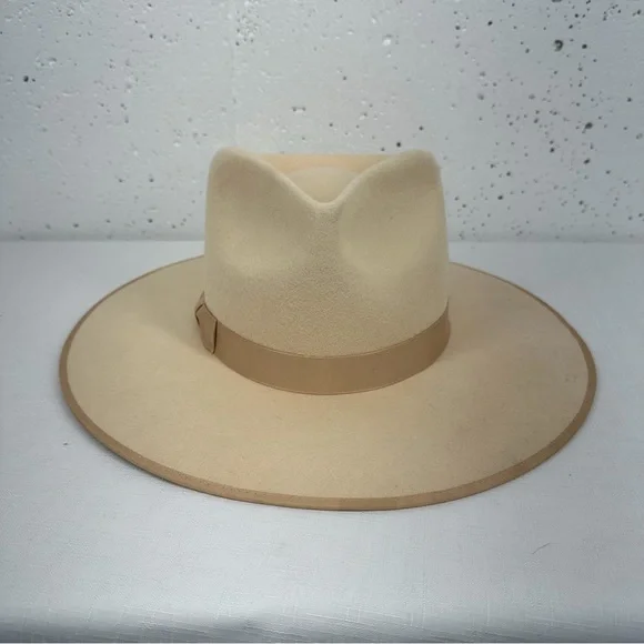 Lack of Color size XL 61cm Ivory Rancher Wool Fedora Hat - Picture 6 of 16